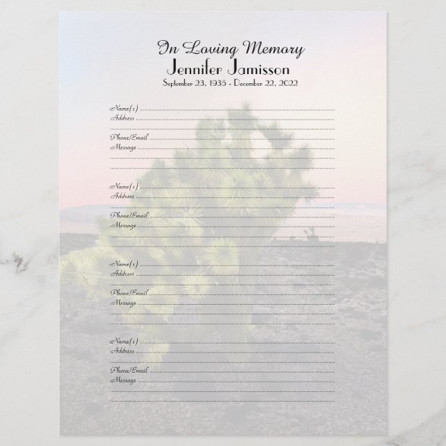 Inloggen voor herinneringsboekvulling Pagina-Joshu (Voorkant)