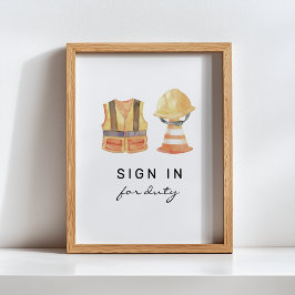 Inloggen voor plicht bouw verjaardagsbord poster