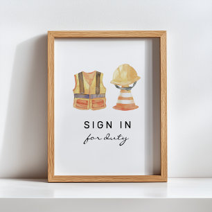 Inloggen voor plicht bouw verjaardagsbord poster