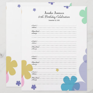 Inlogpagina van de 80e Birthday Party Guest Book-I
