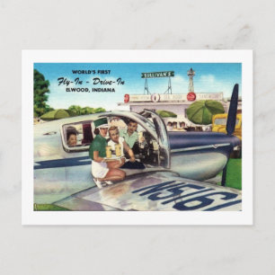 Inloop drive-in, Elwood, Indiana  Briefkaart