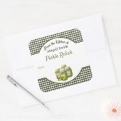 Inmaak Augurken en Relish Vierkante Sticker (Envelop)