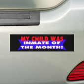 Inmaat van de Bumpersticker van de maand (Op auto)