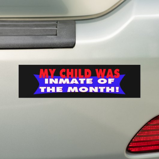 Inmaat van de Bumpersticker van de maand (Op auto)