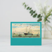 Inman Steamship Company Briefkaart (Staand voorkant)