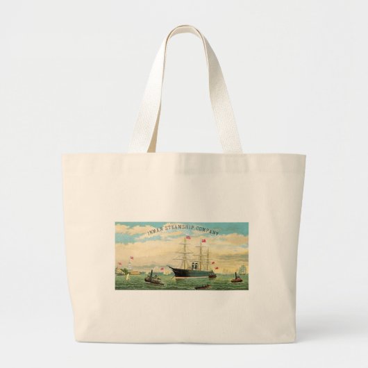 Inman Steamship Company Grote Tote Bag (Voorkant)