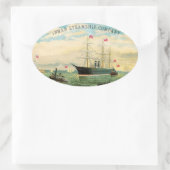 Inman Steamship Company Ovale Sticker (Tas)