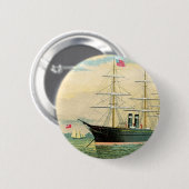 Inman Steamship Company Ronde Button 5,7 Cm (Voorkant /achterkant)