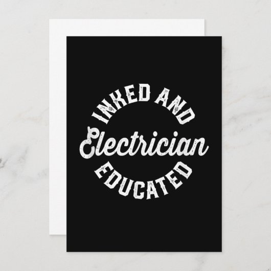 Inmed En Elektrotechnicus Opleiding Geschenk Notitiekaartje (Voorkant / Achterkant)