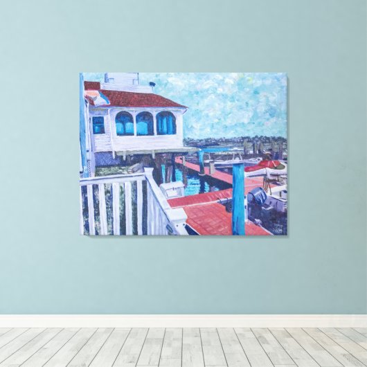 Inn bij Somers Point Canvas Afdruk (Insitu (Houten vloer))