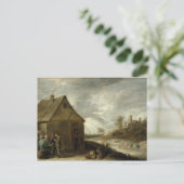 Inn via een rivier briefkaart (Staand voorkant)