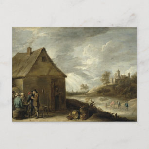Inn via een rivier briefkaart