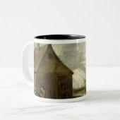 Inn via een rivier tweekleurige koffiemok (Voorkant links)