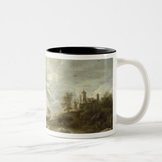 Inn via een rivier tweekleurige koffiemok (Rechts)