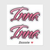 Inna faded pink Aufkleber Sticker Stickerset (Vel)