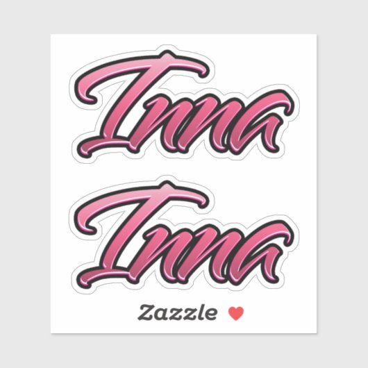 Inna faded pink Aufkleber Sticker Stickerset (Vel)