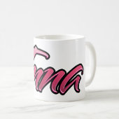 Inna faded pink Tasse Teetasse Kaffeetasse Koffiemok (Voorkant rechts)