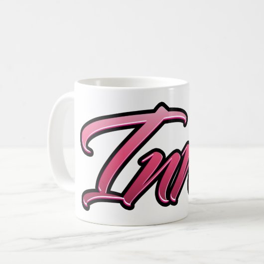 Inna faded pink Tasse Teetasse Kaffeetasse Koffiemok (Voorkant links)