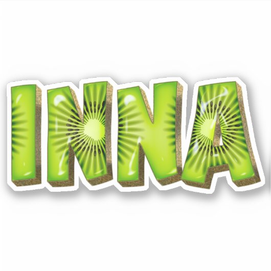 Inna Name Kiwi Design Aufkleber Sticker (Voorkant)
