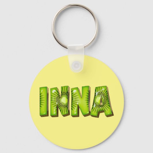 Inna Name Kiwi Design Schlüsselanhänger Sleutelhanger (Voorkant)
