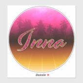 Inna Vorname Name golden pink Aufkleber Sticker (Vel)