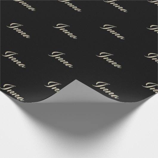 Inna white gold Handwriting Geschenkpapier Cadeaupapier (Hoek)