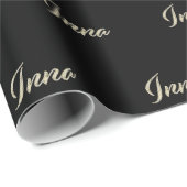 Inna white gold Handwriting Geschenkpapier Cadeaupapier (Rol Hoek)
