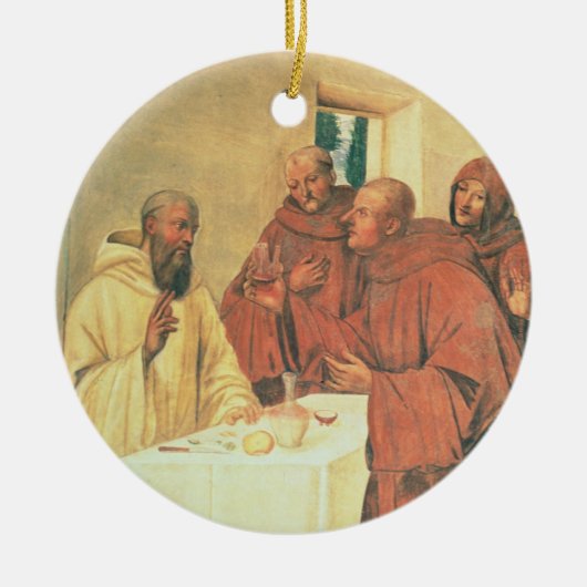 Inname van Communie uit het leven van St. Benedict Keramisch Ornament (Voorkant)