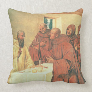 Inname van Communie uit het leven van St. Benedict Kussen