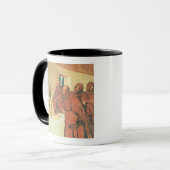 Inname van Communie uit het leven van St. Benedict Mok (Voorkant links)
