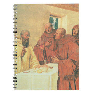 Inname van Communie uit het leven van St. Benedict Notitieboek