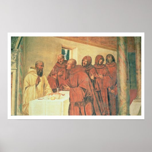 Inname van Communie uit het leven van St. Benedict Poster (Voorkant)