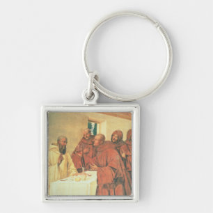Inname van Communie uit het leven van St. Benedict Sleutelhanger