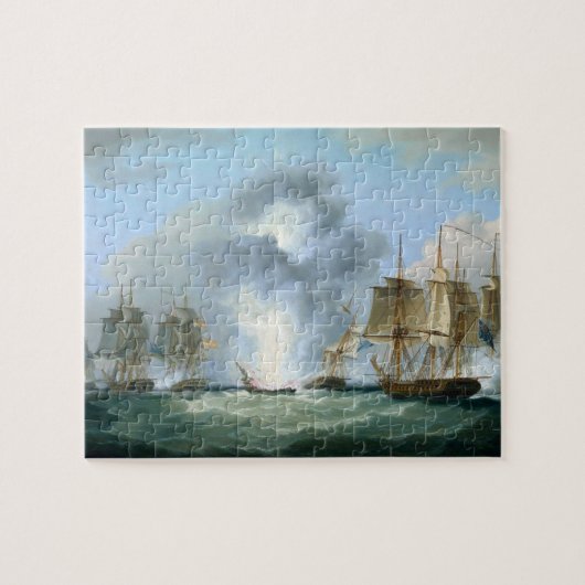 Inname van Spaanse schatschepen 1804 Legpuzzel (Horizontaal)