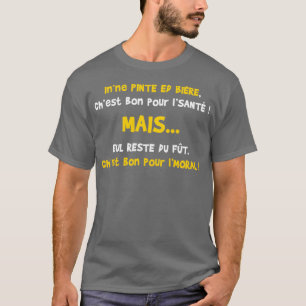 Inne pinte ed beer is goed voor de gezondheid t-shirt