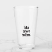 Innemen voor het slapen gaan glas (Voorkant)
