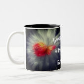 Inner Beauty Dahlia Flower Inspirerend Words Tweekleurige Koffiemok (Links)