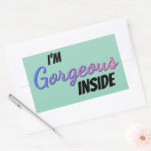 Inner Beauty I'm Gorgeous Inside Rechthoekige Sticker (Envelop)