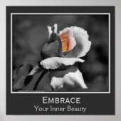 Inner Beauty Quote Rosebud Inspirerend Poster (Voorkant)
