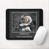 Inner Beauty Rosebud Motivatie Mousepad Muismat (Met muis)