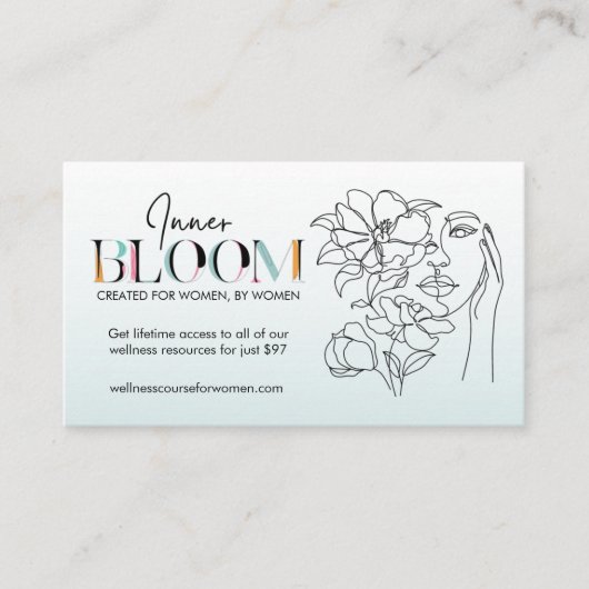 Inner Bloom Women's Wellness Course Visitekaartje (Voorkant)