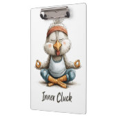 Inner Cluck Kip Meditatie | Grappige Yoga Dier Klembord (Links)