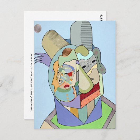 "Inner Face" van Ruchell Alexander Briefkaart (Voorkant / Achterkant)