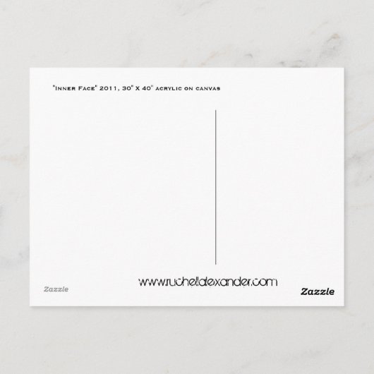 "Inner Face" van Ruchell Alexander Briefkaart (Achterkant)