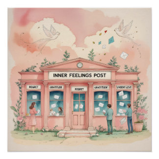 Inner Feelings Post Office — Brieven Nooit Verzond Perfect Poster
