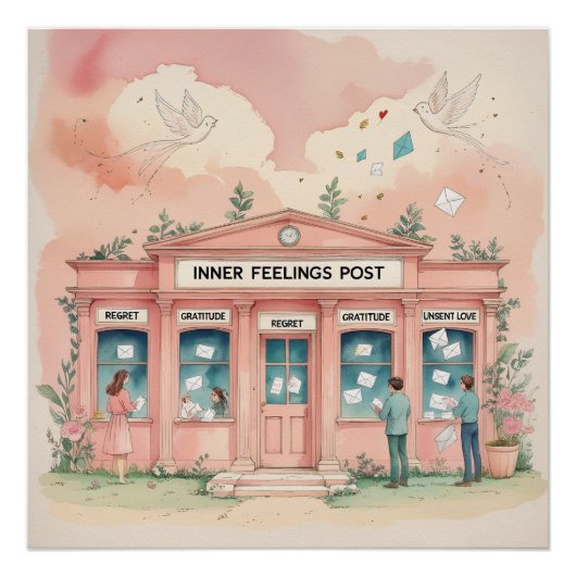 Inner Feelings Post Office — Letters Never Sent Perfect Poster (Voorkant)
