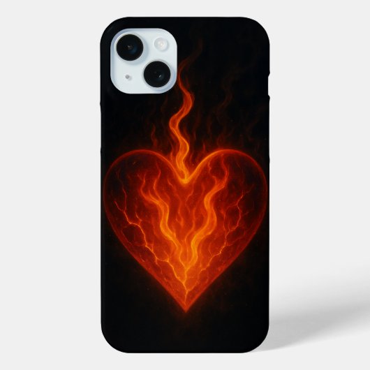 Inner Fire – Glowing Heart Esthetische iPhone Hoes (Achterkant)