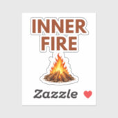 Inner Fire Minimal Flame Vinyl Sticker (Vel)