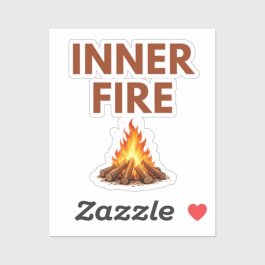 Inner Fire Minimal Flame Vinyl Sticker (Vel)