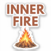 Inner Fire Minimal Flame Vinyl Sticker (Voorkant)